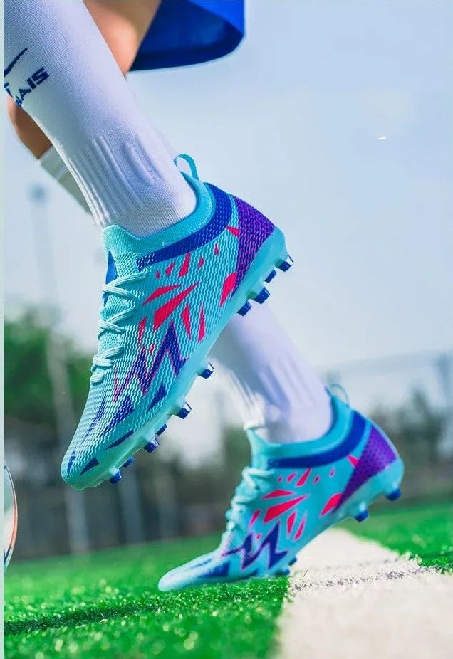 FlashStrike Frost FG Soccer Cleats – Aqua Blue Hyperpink Edition