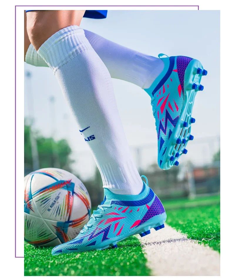 FlashStrike Frost FG Soccer Cleats – Aqua Blue Hyperpink Edition