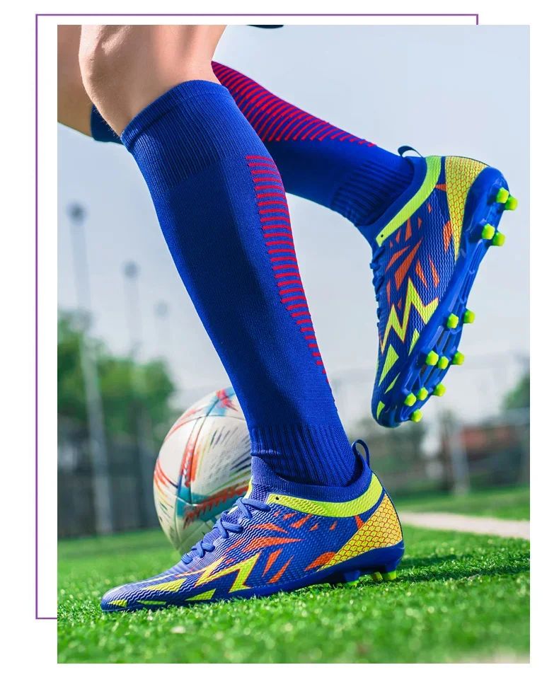 FlashStrike Neo FG/TF Soccer Cleats – Blue Volt Surge