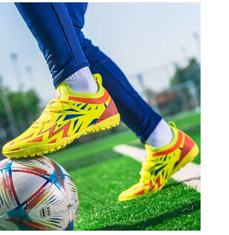 FlashStrike Ignite FG/TF Soccer Cleats – Neon Yellow Red Burst