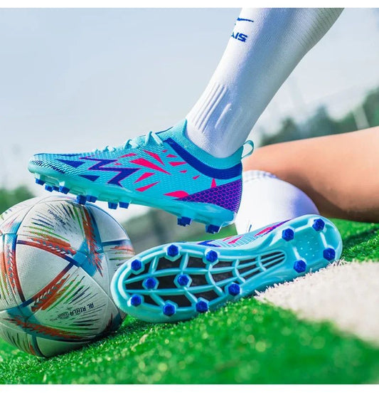 FlashStrike Frost FG Soccer Cleats – Aqua Blue Hyperpink Edition