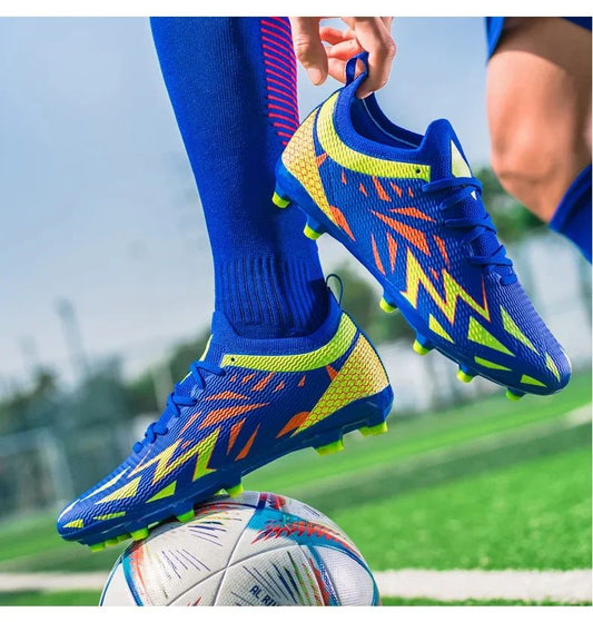 FlashStrike Neo FG/TF Soccer Cleats – Blue Volt Surge